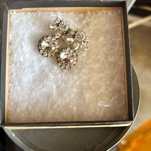 J. Crew Gold and Silver Rhinestone Earrings